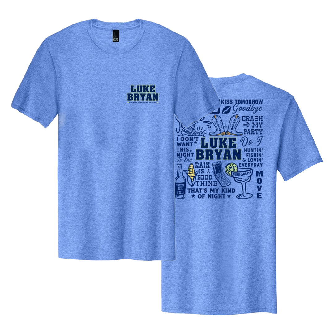 Luke Bryan 2025 Country Song Came On Tour Blue T-Shirt Best Gifts For Music Lovers