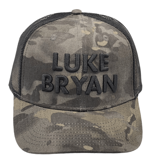 Luke Bryan Embroidered Camo Trucker Hat Gifts For People Who Like Music