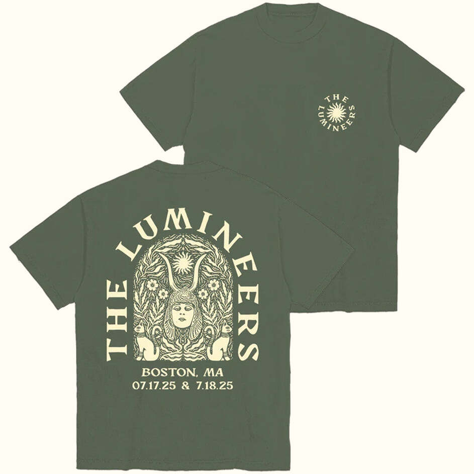Lumineers Merch Tour 2025 The Lumineers Automatic July 17 And 18 Boston Event T-Shirt Her Gifts