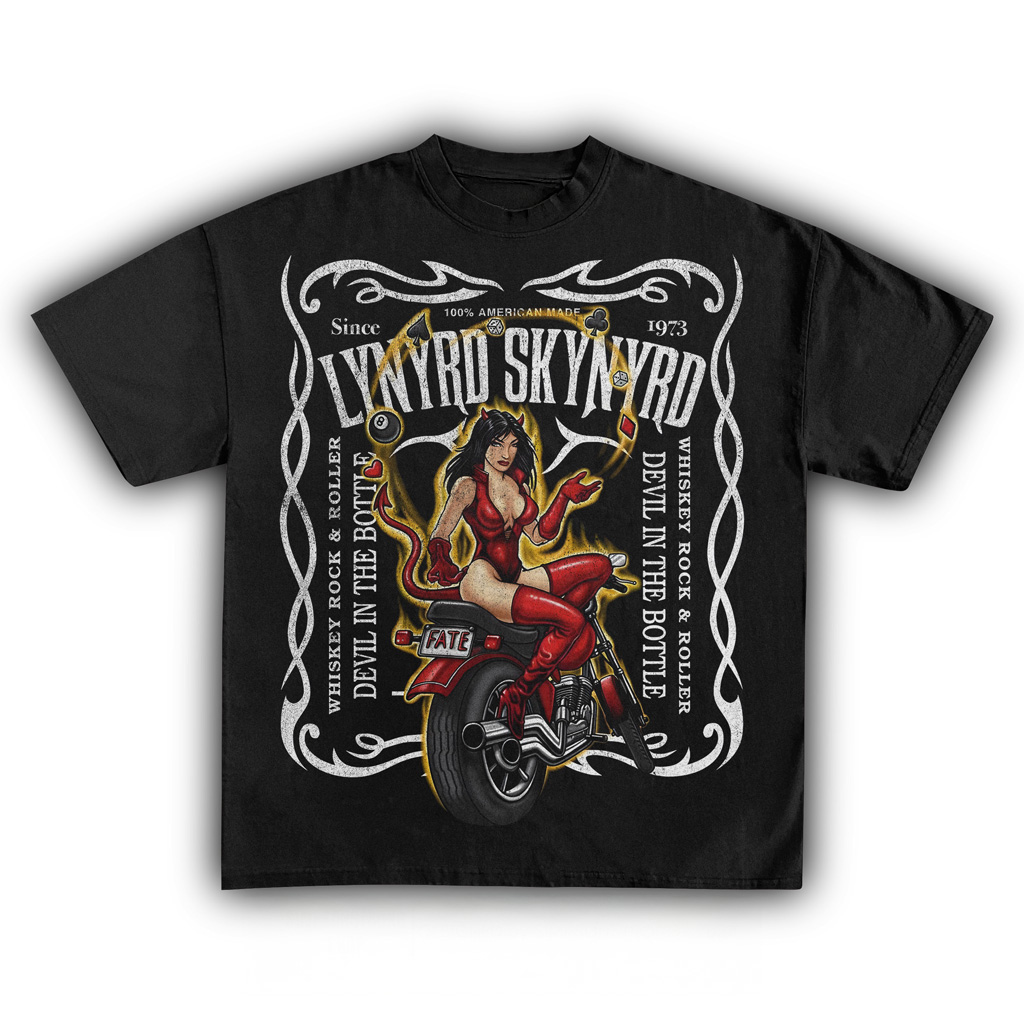 Lynyrd Skynyrd Devil In The Bottle T-Shirt Lynyrd Skynyrd Merch Gifts For Rock Band Fans