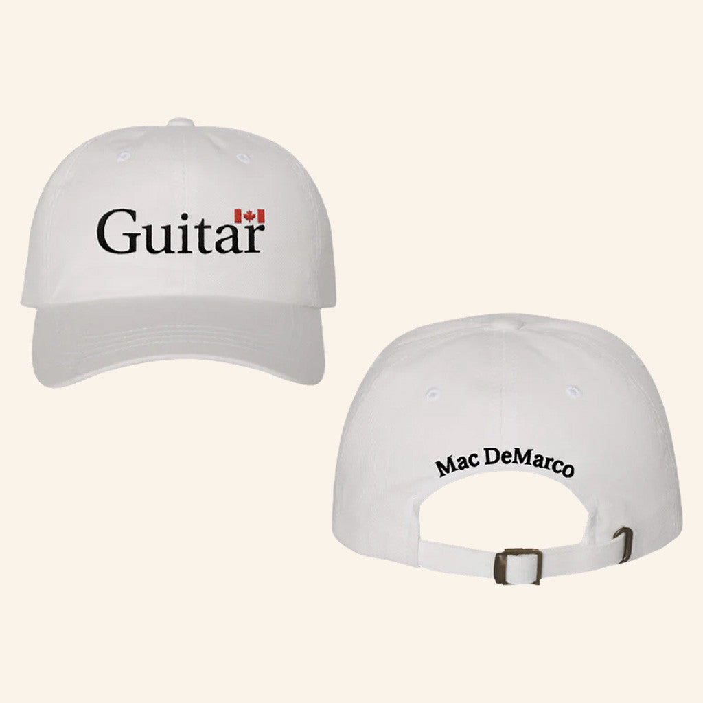 Mac Demarco Merch Guitar White Embroidered Hat Gift Ideas For Friends