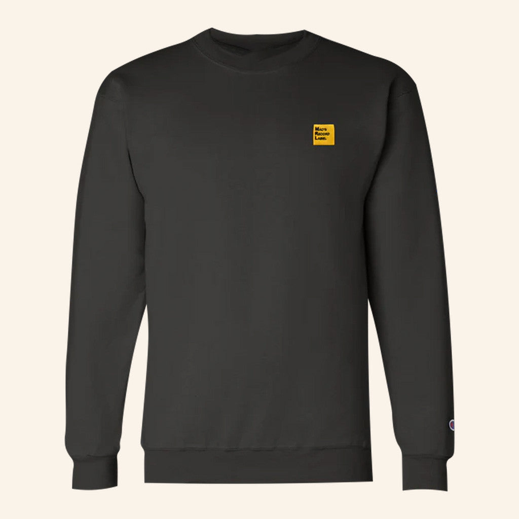 Mac Demarco Merch MRL Logo Embroidered Black Crewneck Sweatshirt Gifts For Husband