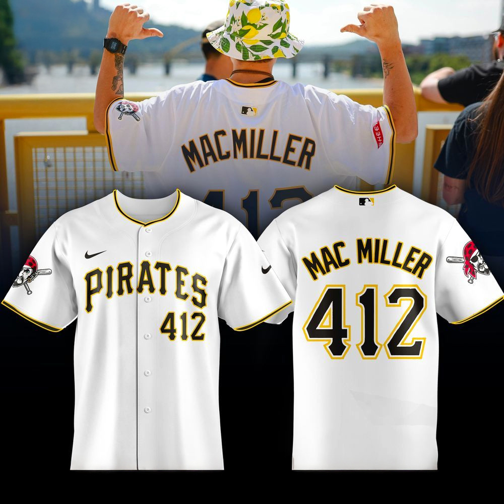 Mac Miller X Pittsburgh Pirates Jersey Fan Merch Gifts For Baseball Lovers