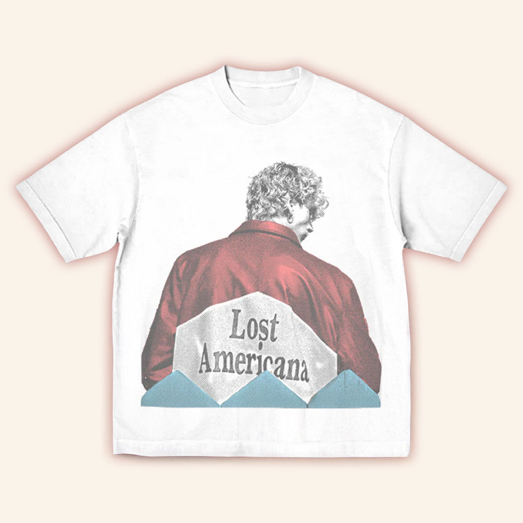 Machine Gun Kelly Merch Lost American Photo T-Shirt White Gifts For Him