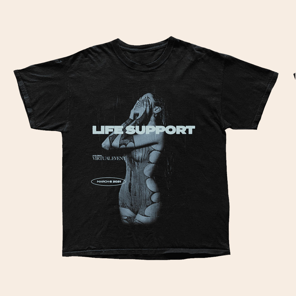 Madison Beer Life Support Black T-Shirt Madison Beer Merch Birthday Gifts For Music Fans