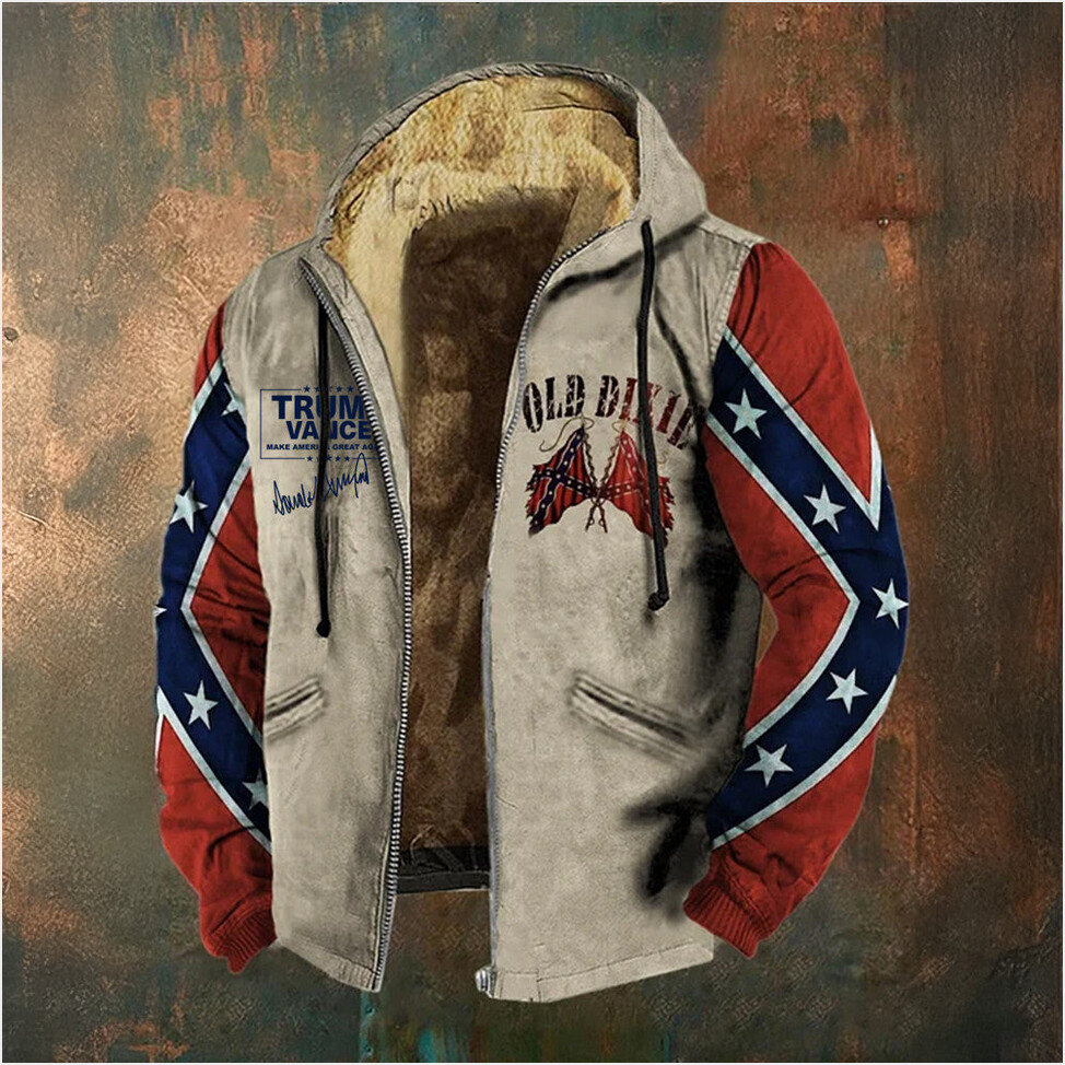 MAGA Trump Vance Zip Hoodie Southern Pride Old Dixie Hoodie Vintage Clothing Best Friend Gifts