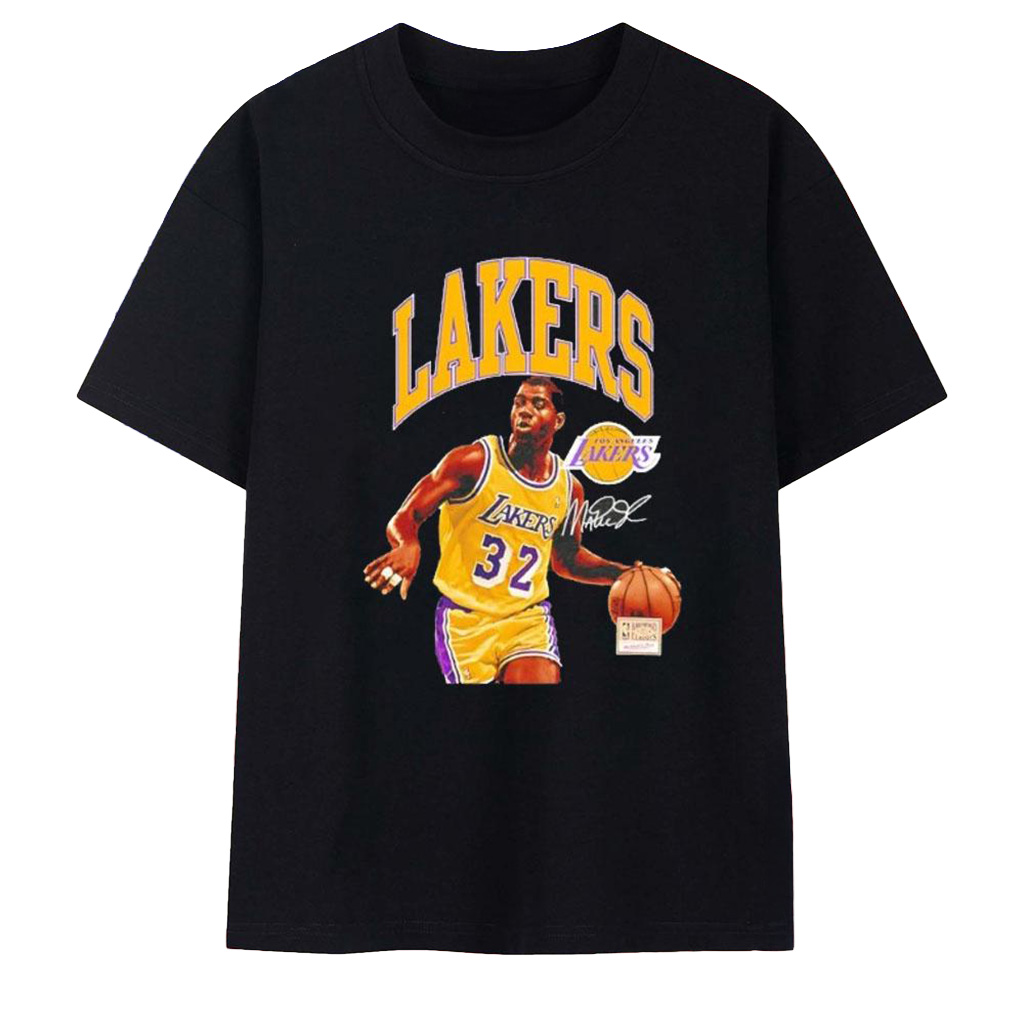 Magic Johnson Los Angeles Lakers Signature T-Shirt Magic Johnson Merch Gifts For Him