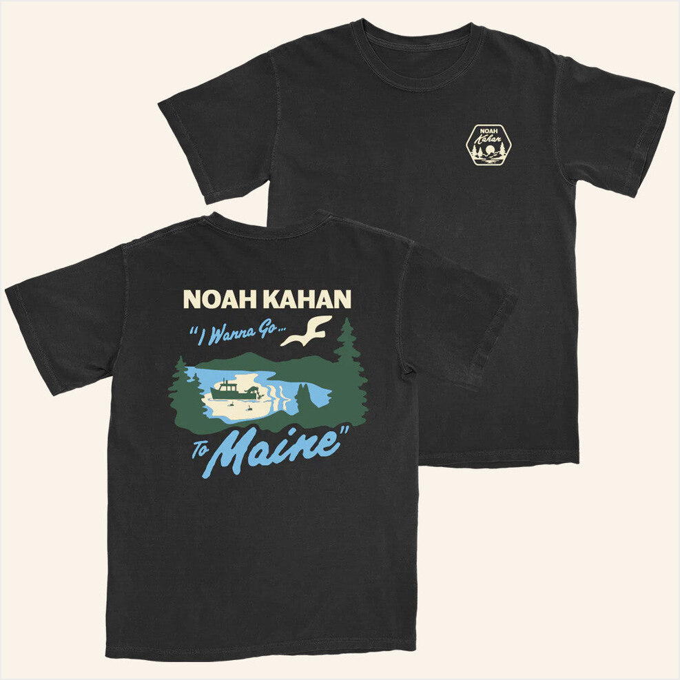 Maine Fishing T-Shirt Noah Kahan Merch Gift Ideas For Boyfriend Birthday Gifts For Besties