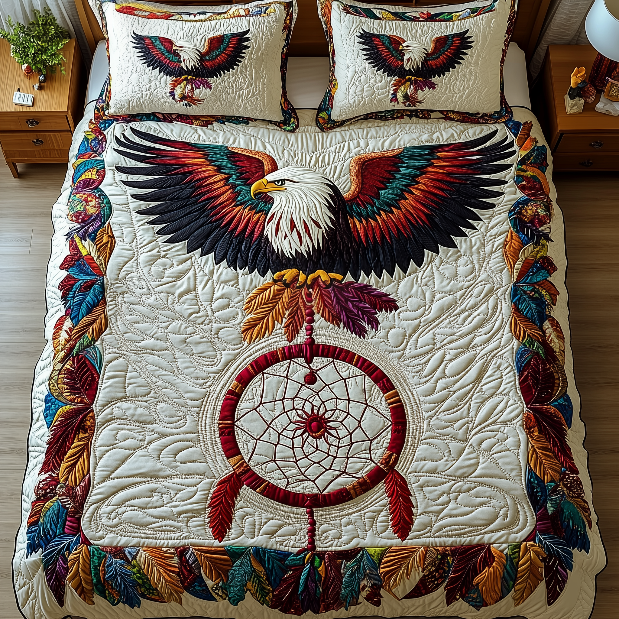 Majestic Eagle Quilted Bedding Set Best Father'sDay Duvet Cover Set Ralated Gifts For Him