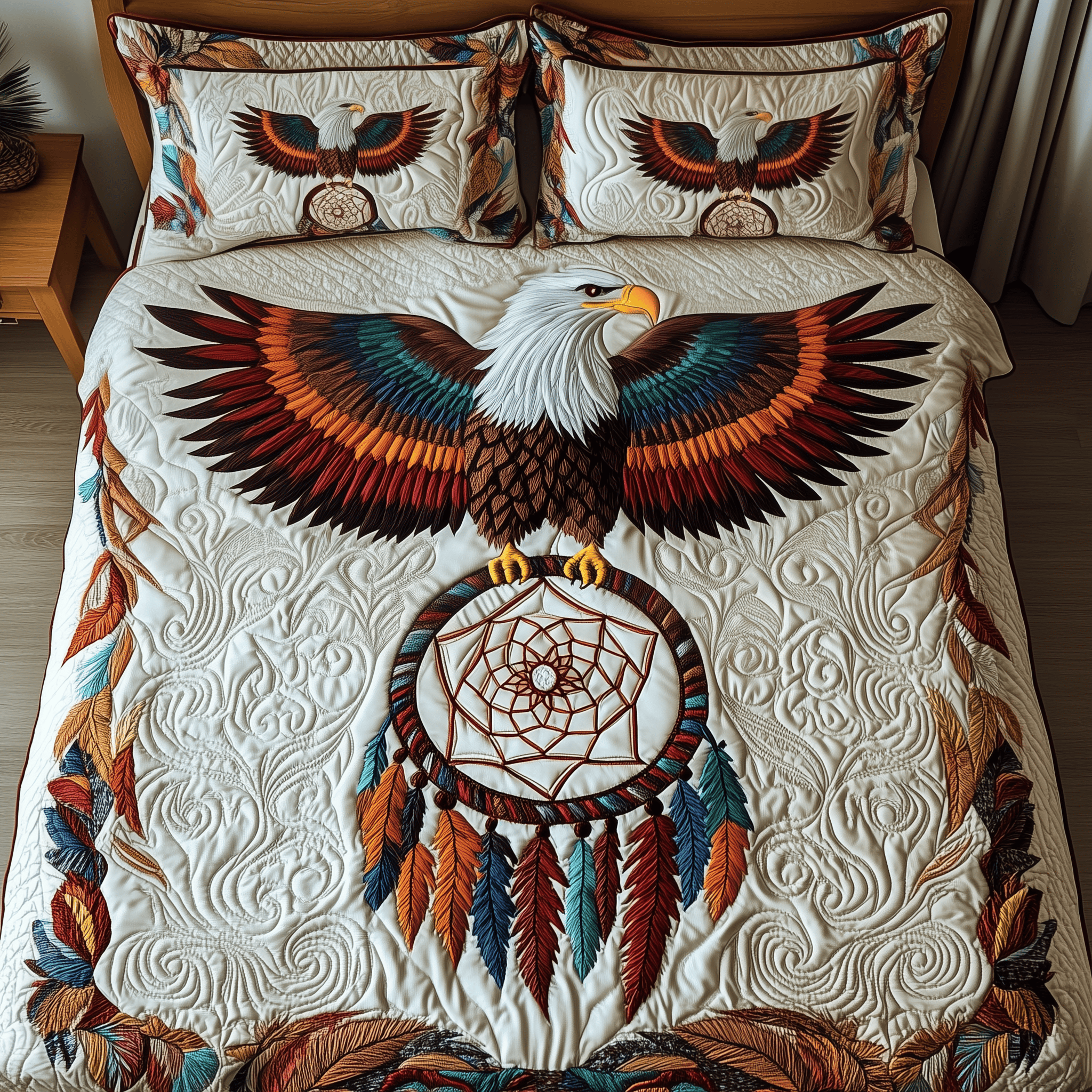 Majestic Eagle Quilted Bedding Set Great Father's Day Duvet Cover Set Eagle Gifts For Him