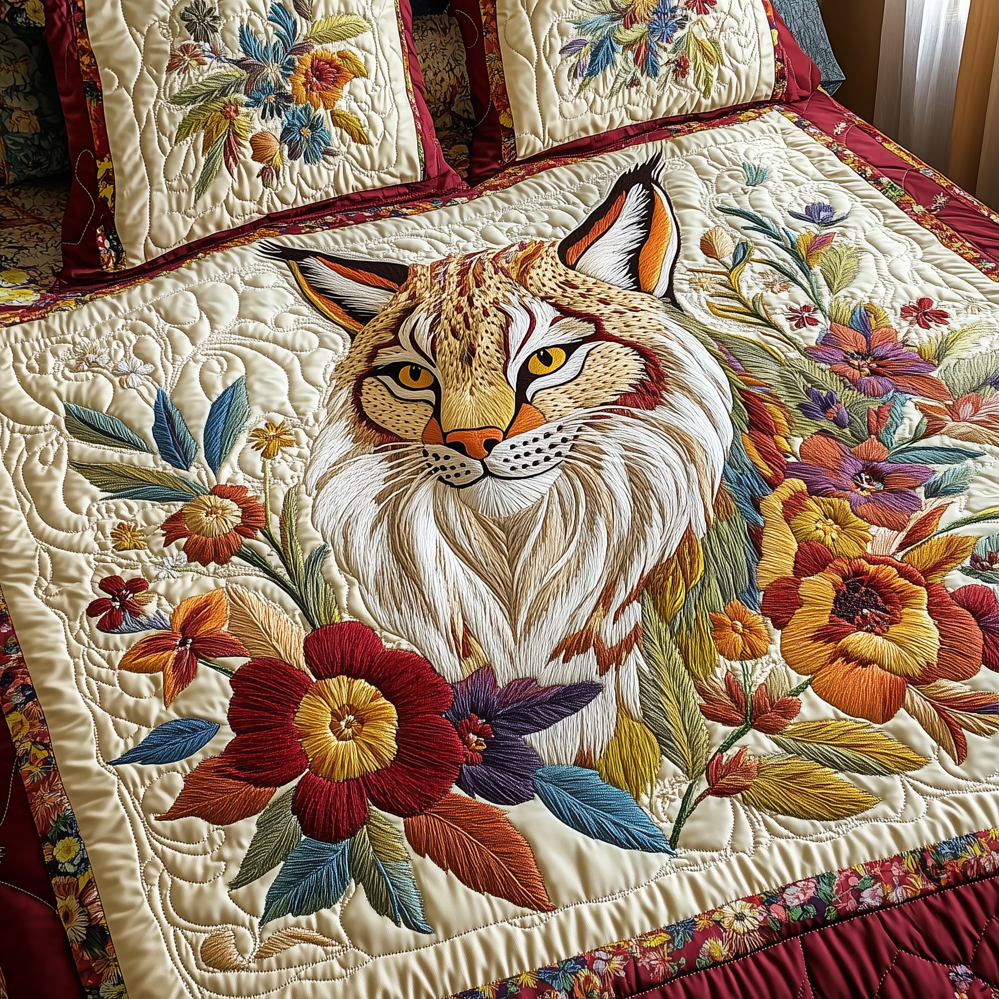 Majestic Lynx Quilted Bedding Set Unique Duvet Cover Bedspread Set Top 10 Mother's Day Gifts For Women