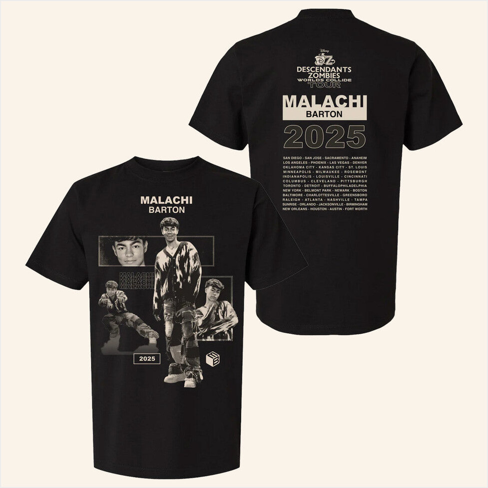Malachi Barton Cast T-Shirt Descendants Zombies Worlds Collide Tour Merch Gifts For Fans