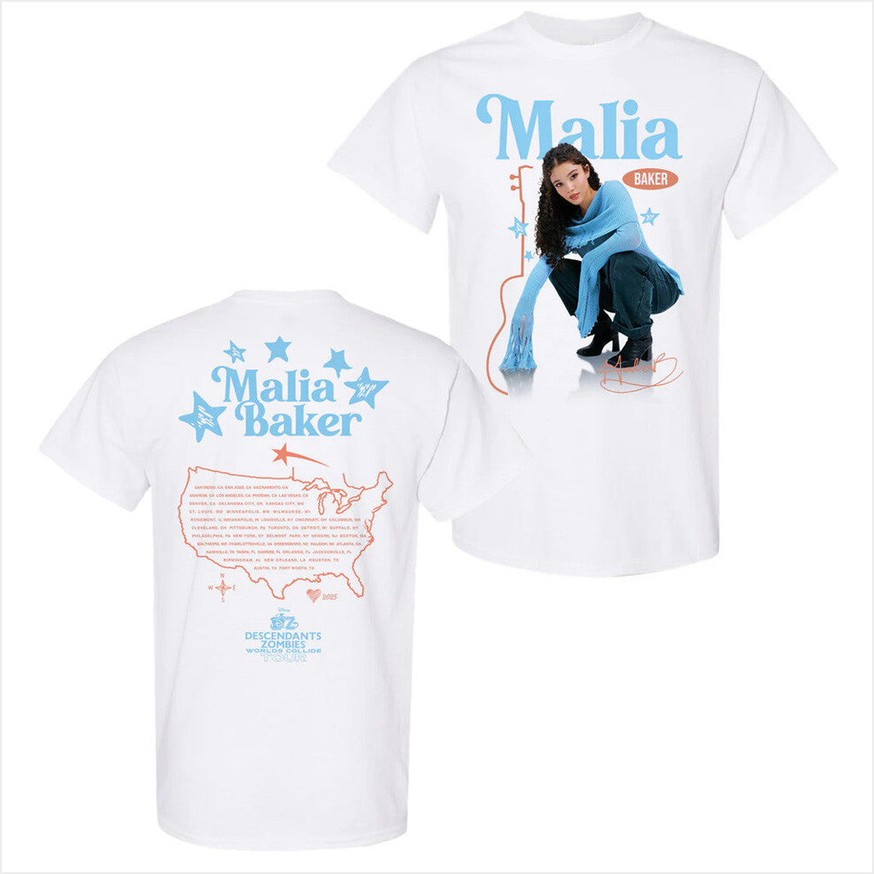 Malia Baker Cast T-Shirt Descendants Zombies Worlds Collide Tour Merch Gifts For Friends