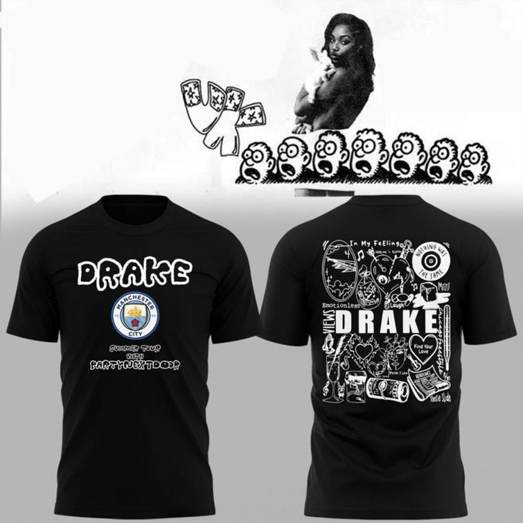 Manchester City x Drake Summer Tour 2025 T-Shirt Fan Merch Gifts For Father