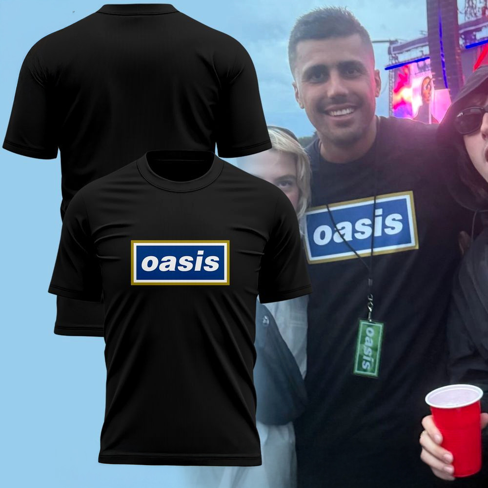 Manchester City's Rodri Spotted In The Iconic Oasis Gallagher Hill T-Shirt Gifts For Fans