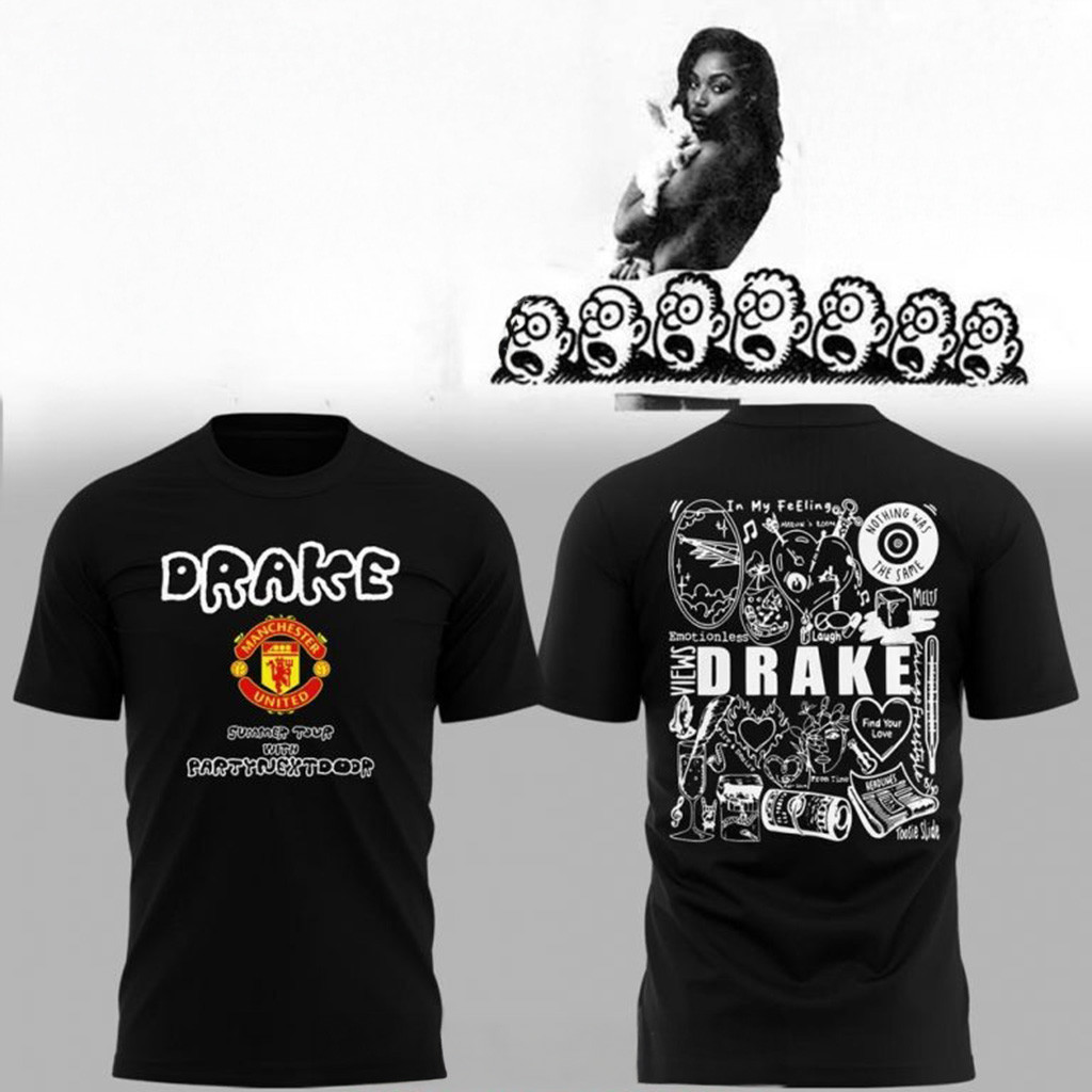 Manchester United x Drake Summer Tour 2025 T-Shirt Fan Merch Gifts For Her