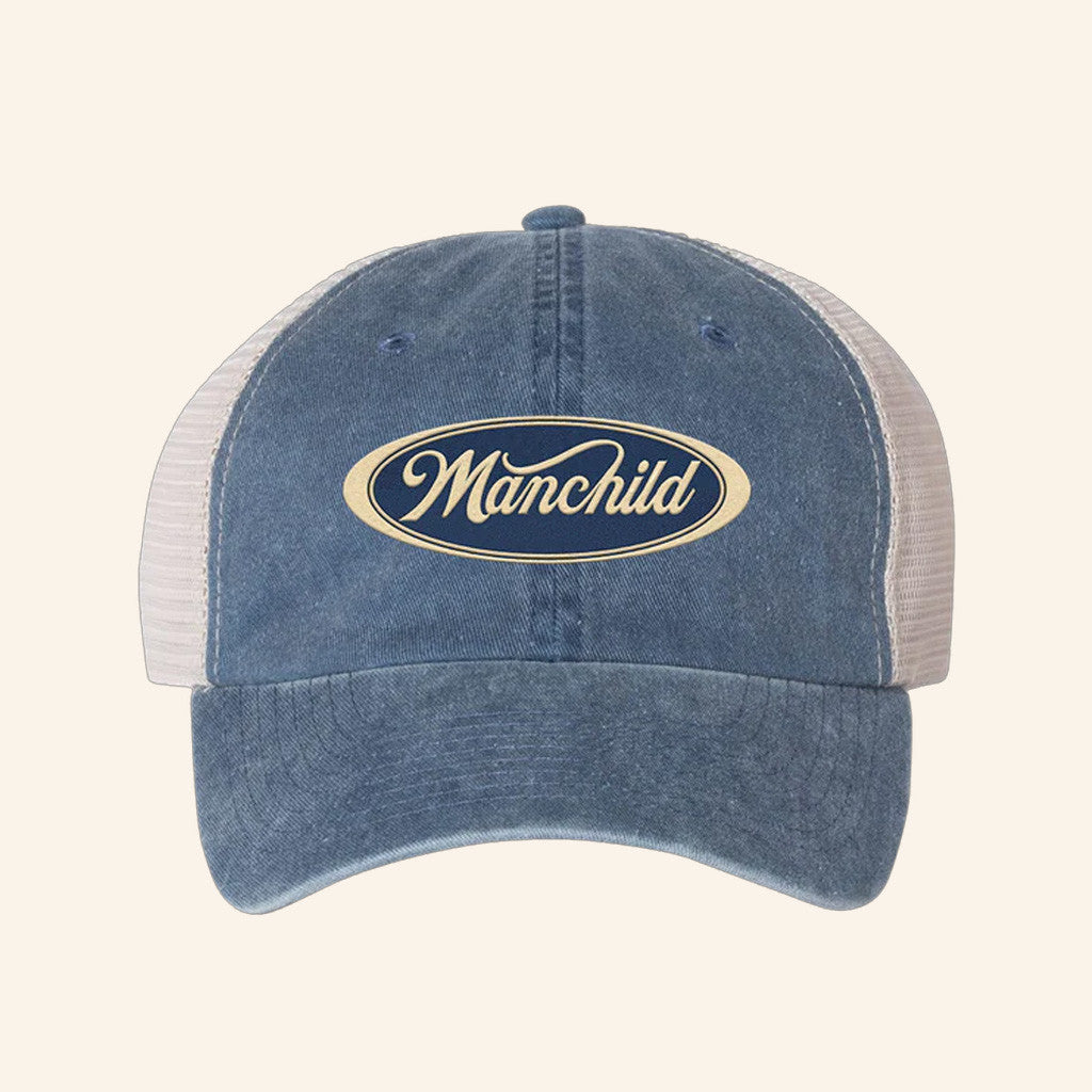 Manchild Embroidered Trucker Hat Present For Wife