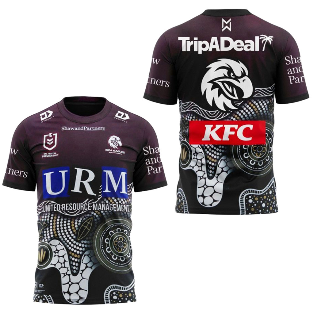 Manly Warringah Sea Eagles Tour 2025 Indigenous Round T-Shirt Fan Merch Gifts For Him