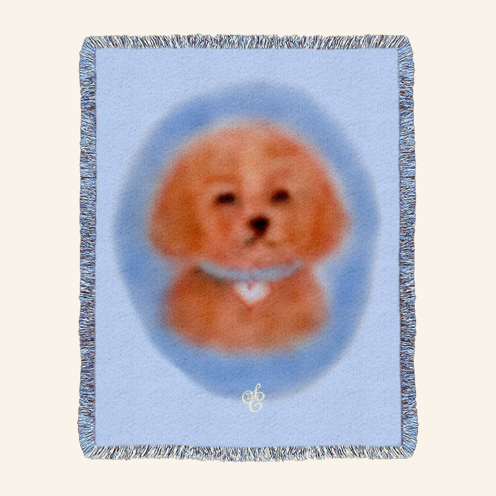 Man's Best Friend Woven Blanket Best Birthday Gift For Daughter