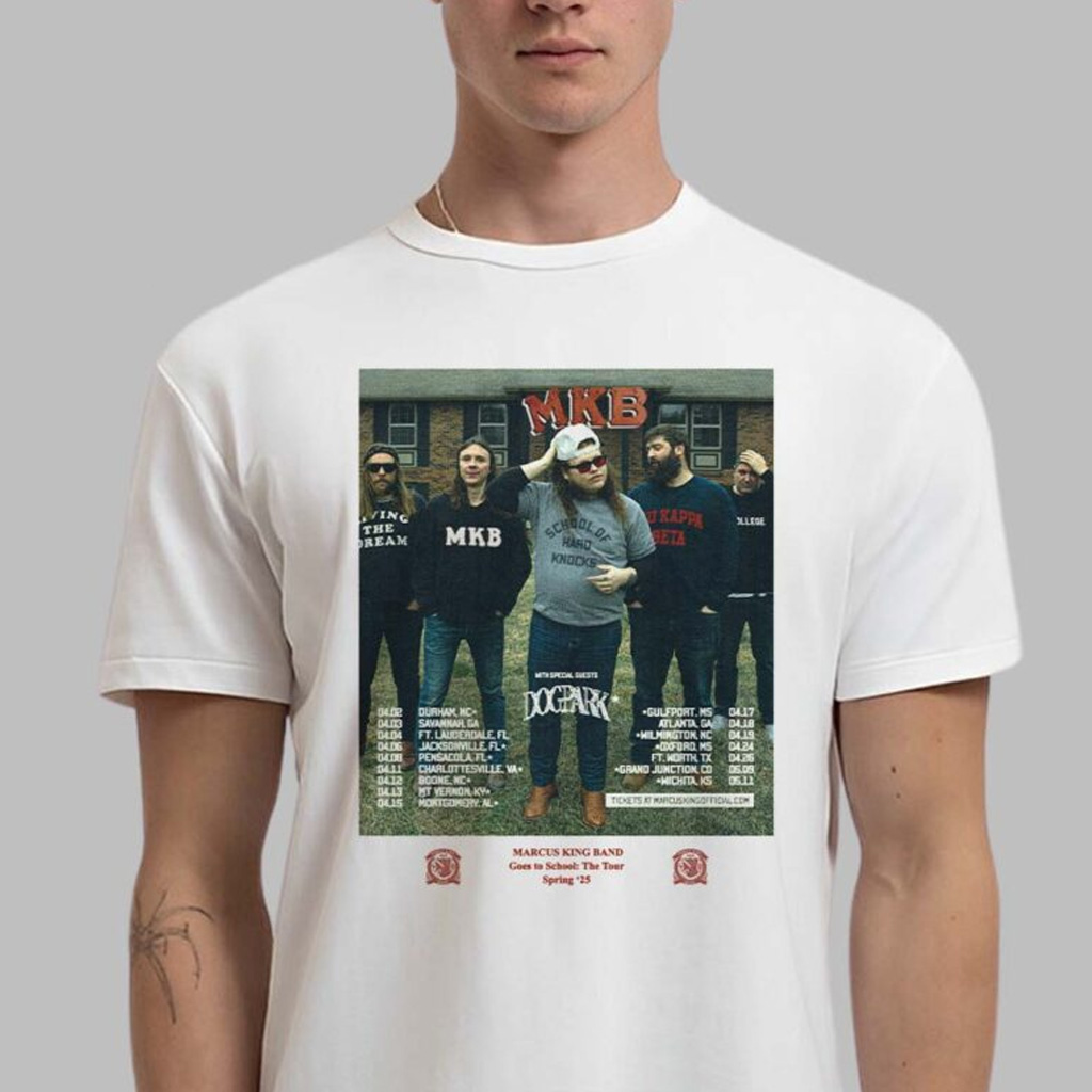 Marcus King Band Shirt Goes To School The Tour Spring 2025 With Dogpark Schedule Tour Date List