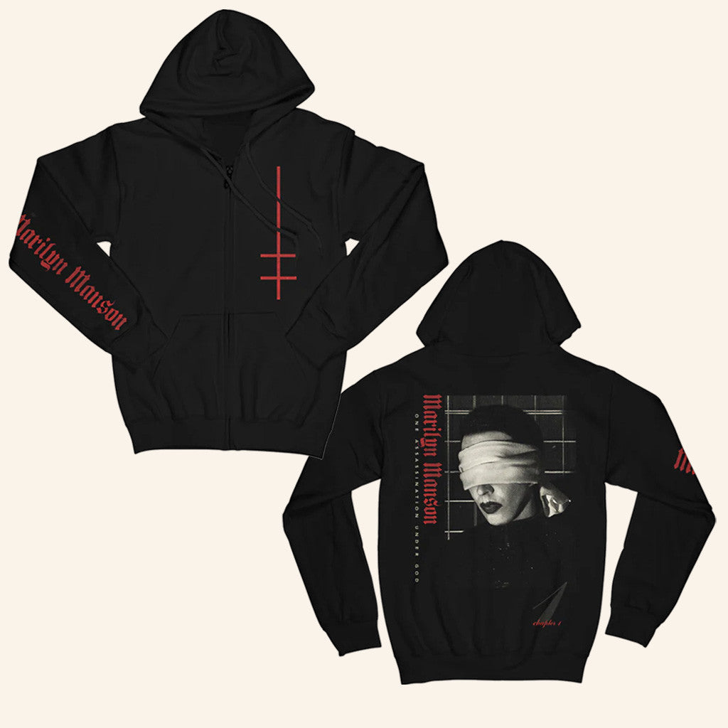 Marilyn Manson Merch Firing Squad Zip Hoodie Gifts For Dudes