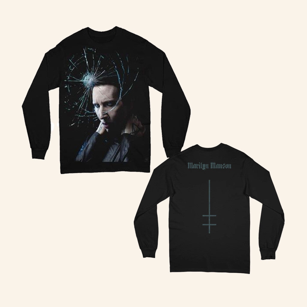 Marilyn Manson Merch Shattered Long Sleeve T-Shirt Gifts For Him