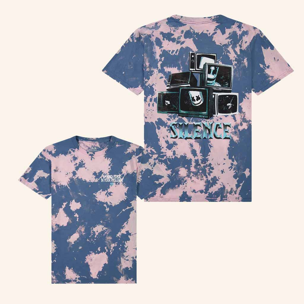 Marshmello Music Merch Silence Tie Dye T-Shirt Music Lover Gifts For Him