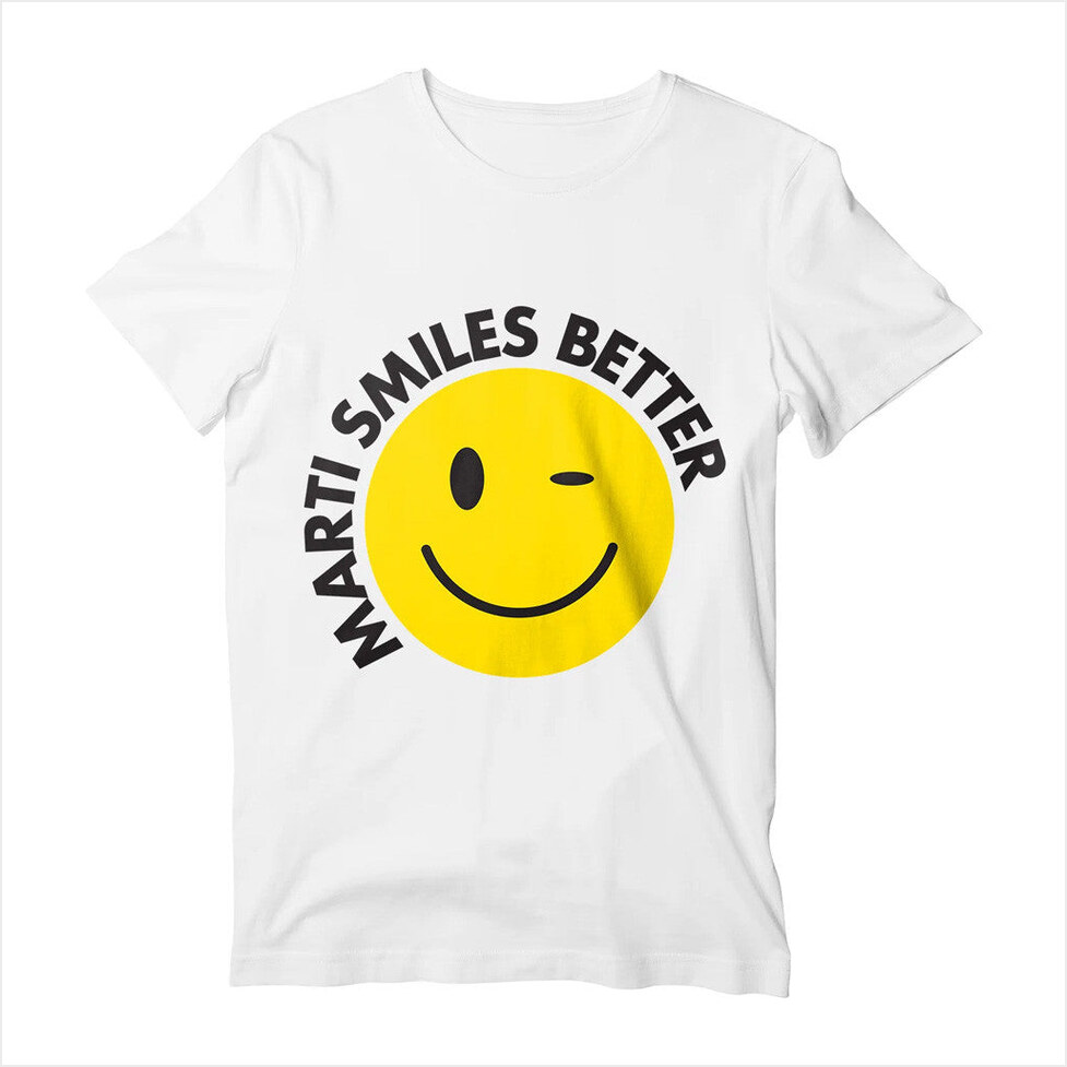 Marti Smiles Better T-Shirt Marti Pellow Official Merch BFF Birthday Gifts Christmas Presents