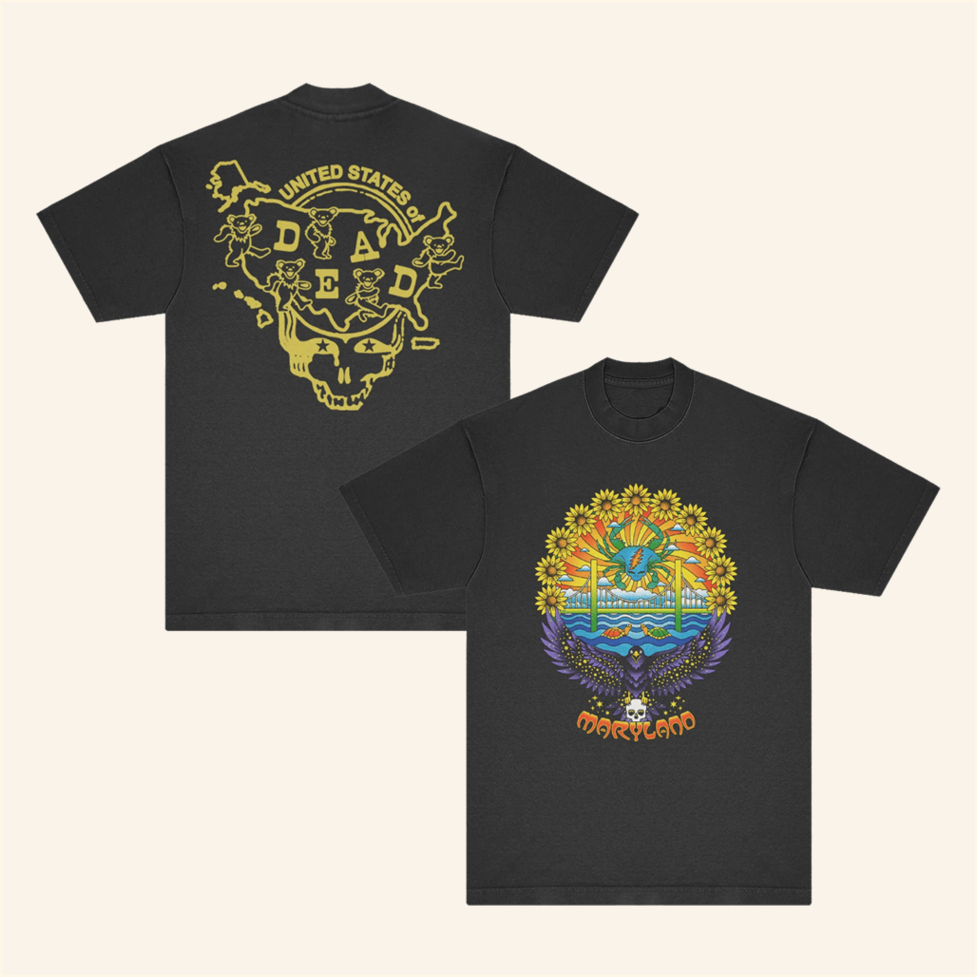 Maryland United States Of Dead T-Shirt Dead Merch Best Friend Birthday Gifts Christmas Presents