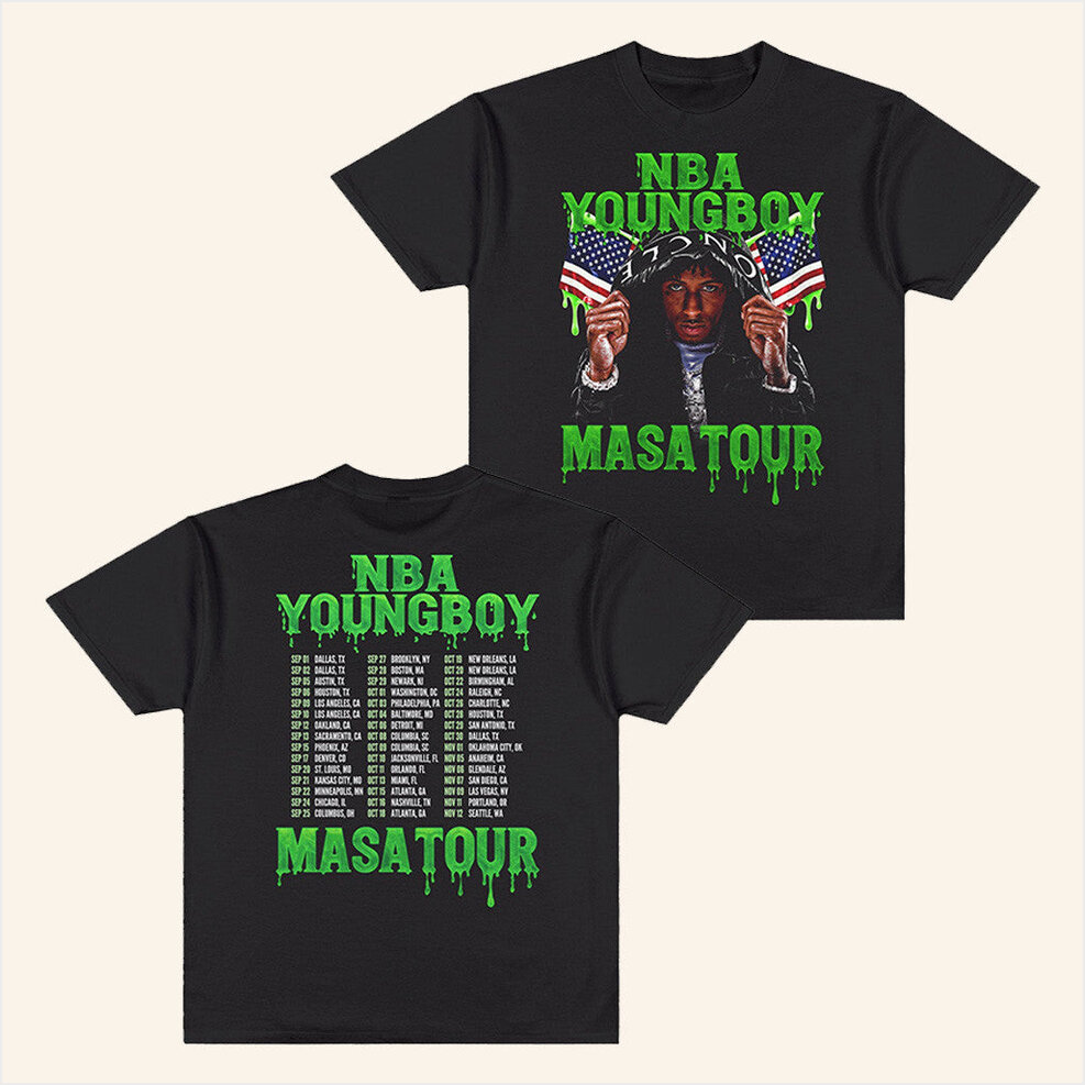 Masa Tour 2025 T-Shirt NBA Youngboy Merch MASA Tour Tee Fans Gift Ideas Gifts For Best Friend