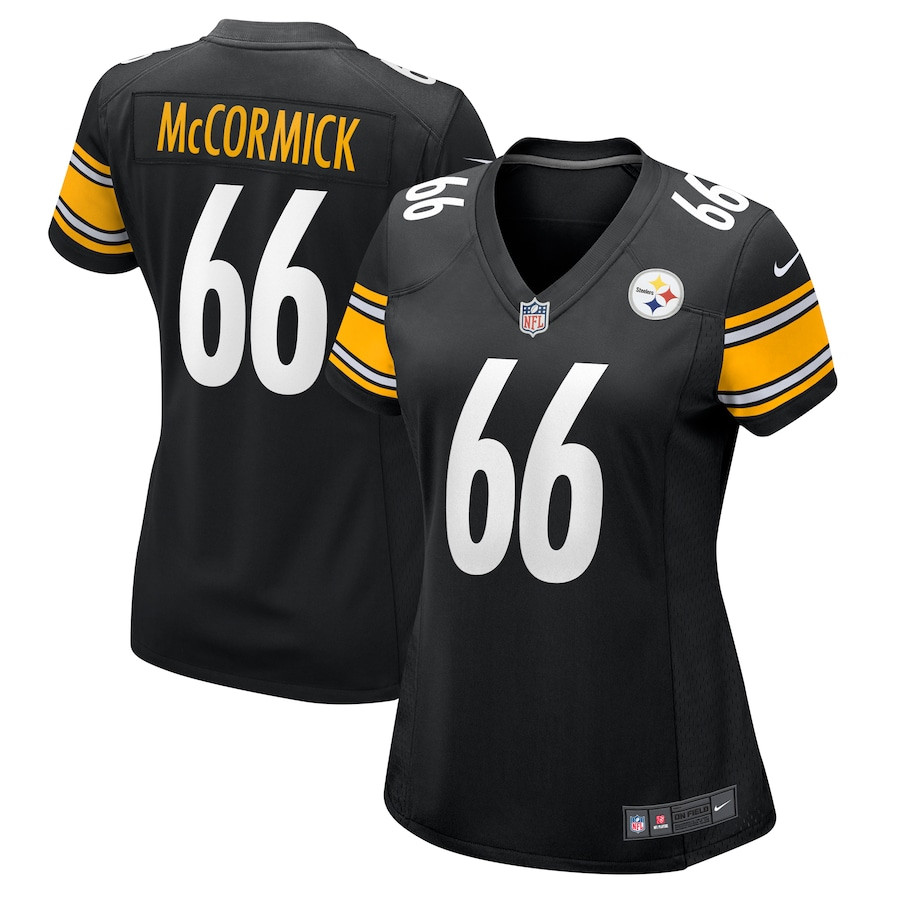 Mason McCormick 66 Pittsburgh Steelers Women's Game Jersey - Black - JS818