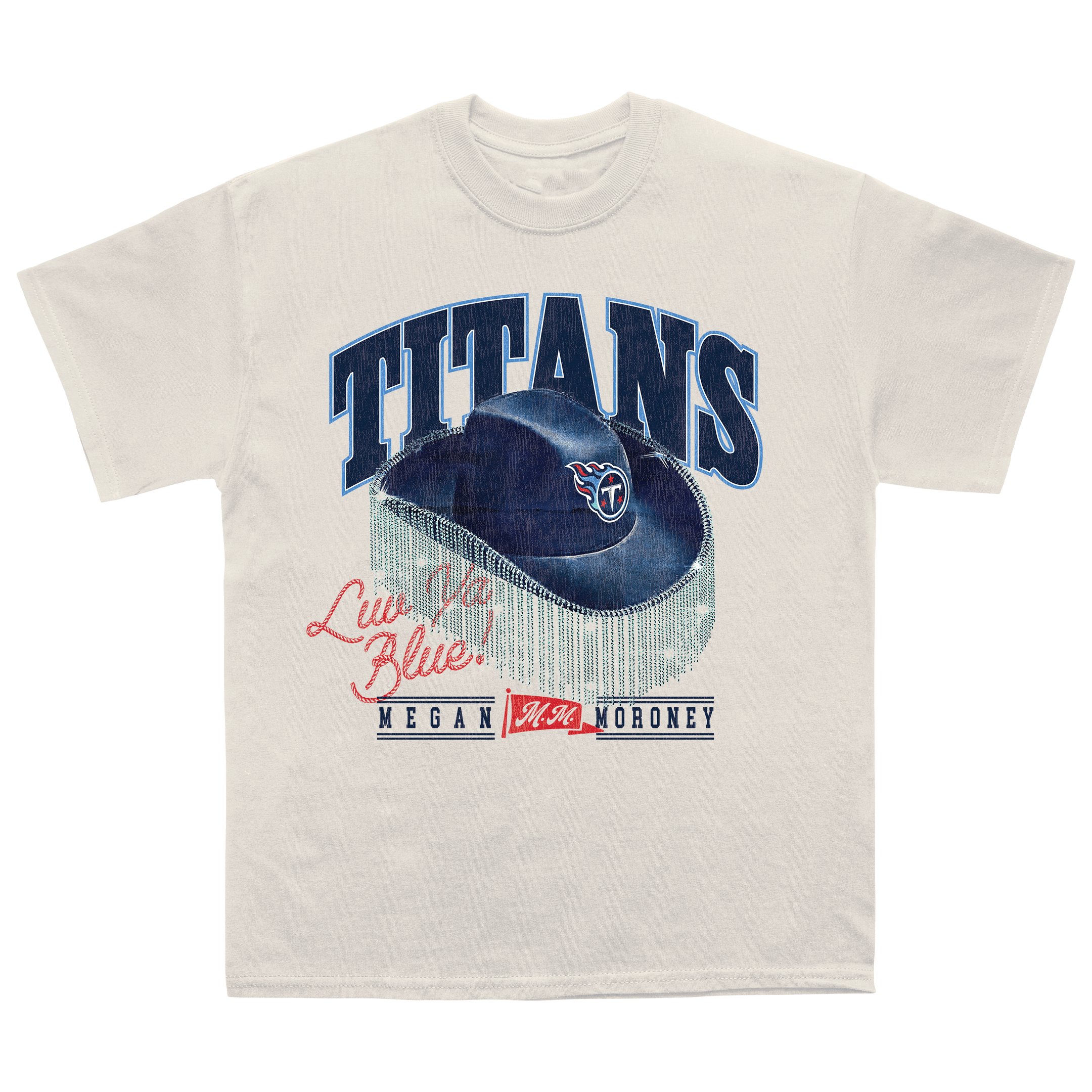 Megan Moroney X Tennessee Titans Cowgirl Hat Tee Fan Merch