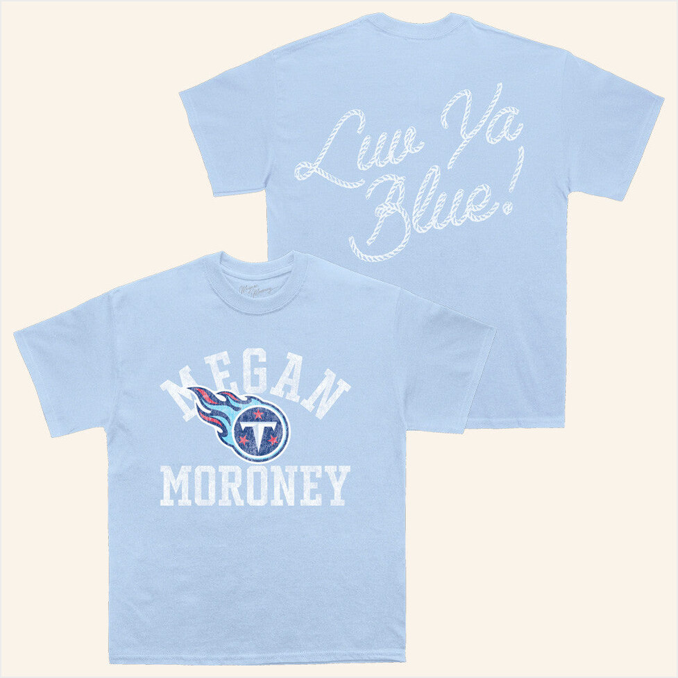 Megan Moroney x Tennessee Titans Varsity Block T-Shirt Megan Moroney Merch Her Birthday Gifts
