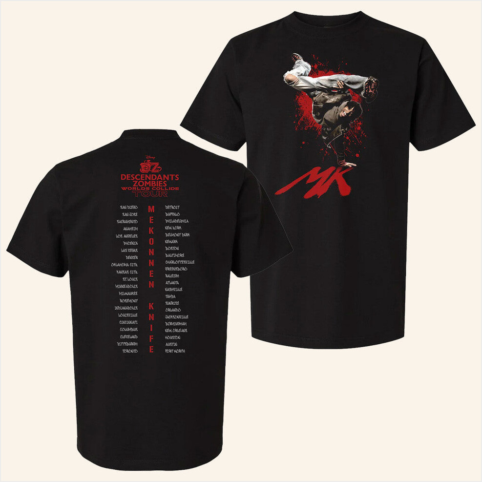 Mekonnen Knife Cast T-Shirt Descendants Zombies Worlds Collide Tour Merch Gifts For Husband