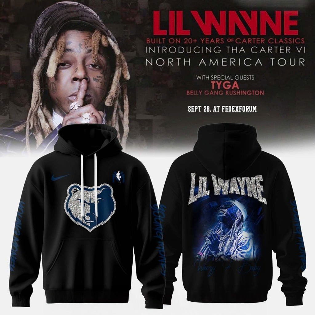 Memphis Grizzlies X Lil Wayne X Tha Carter Vi Courtside Hoodie Memphis Grizzlies Merch