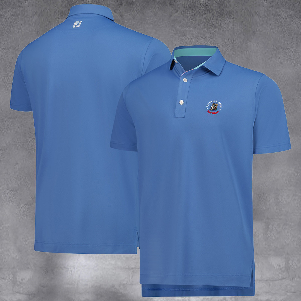 Men's 2025 U.S. Open Blue Solid Polo Gifts For Sport Players