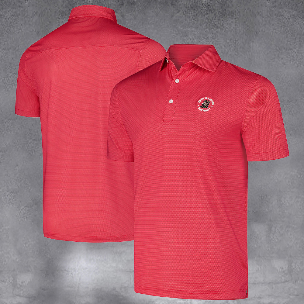 Men's 2025 U.S. Open Championship Red Steps Tri Ecotec Polo Gift For Him
