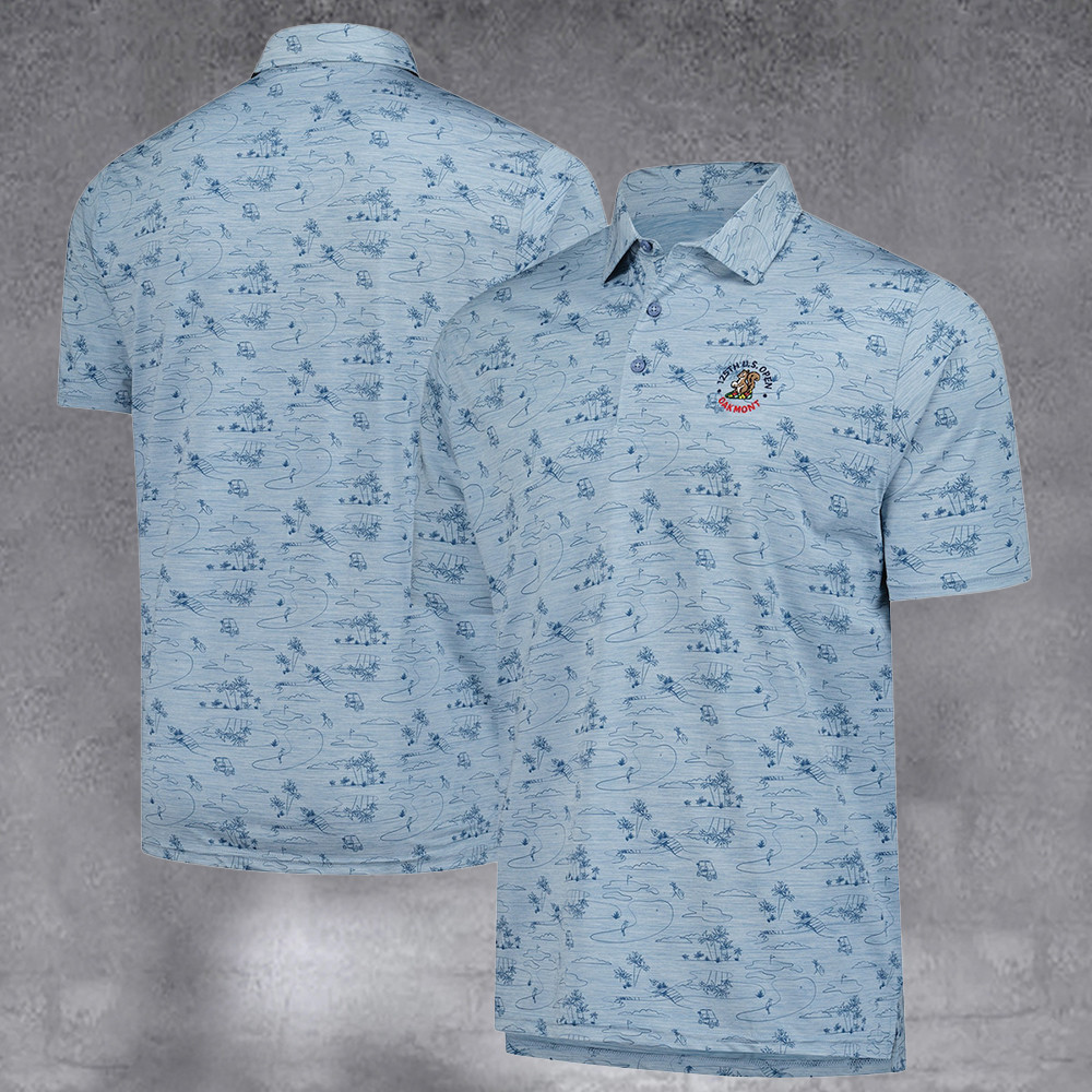 Men's 2025 U.S. Open Denim Scenic Polo Good Gifts For Golf Players