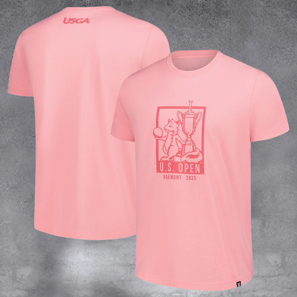 Men's 2025 U.S. Open Footjoy Pink Alt Logo T shirt Gifts For Her