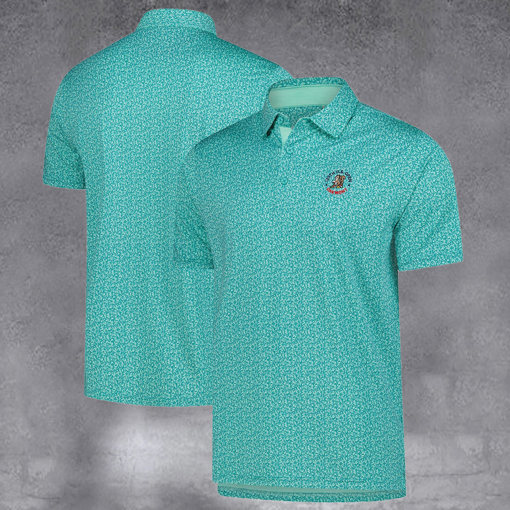 Men's 2025 U.S. Open Mint Blooming Blocked Polo Best Gifts For Him