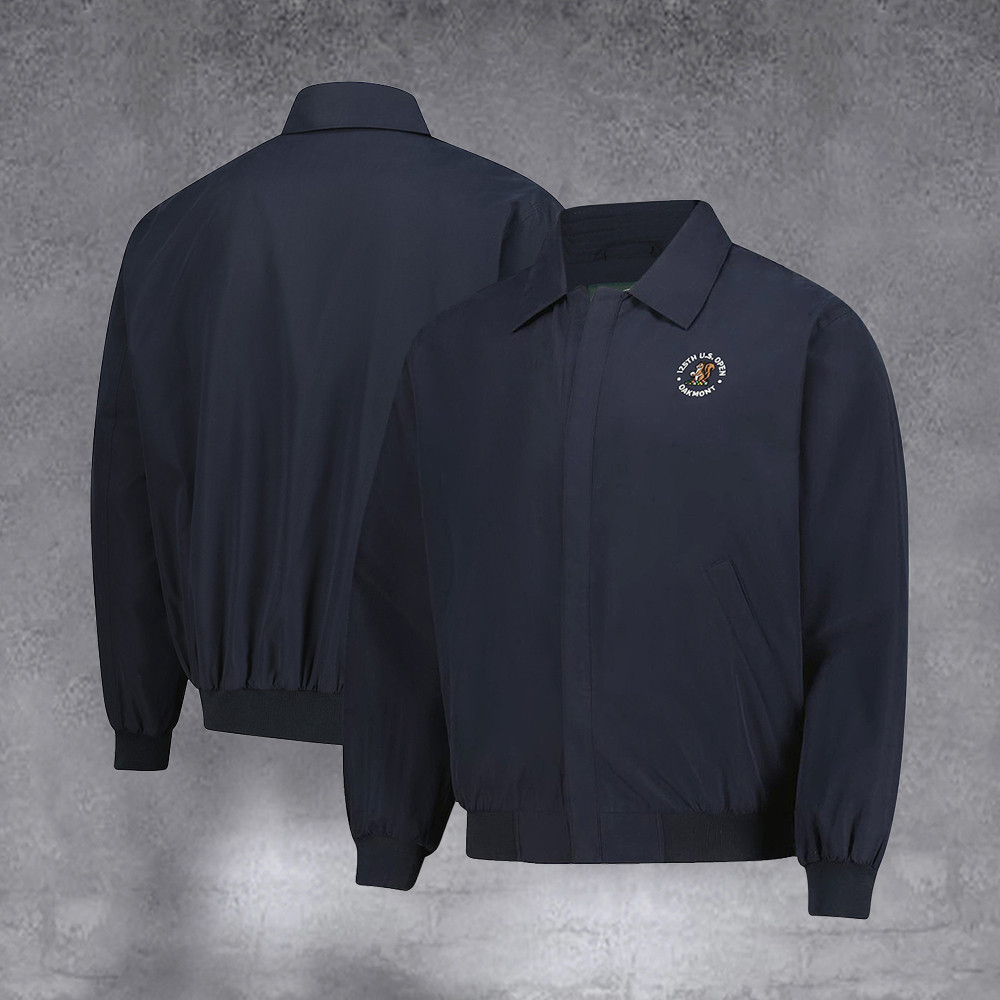 Men's 2025 U.S. Open Navy Weatherproof Magnetic Full Button Jacket Gifts For Sport Fans