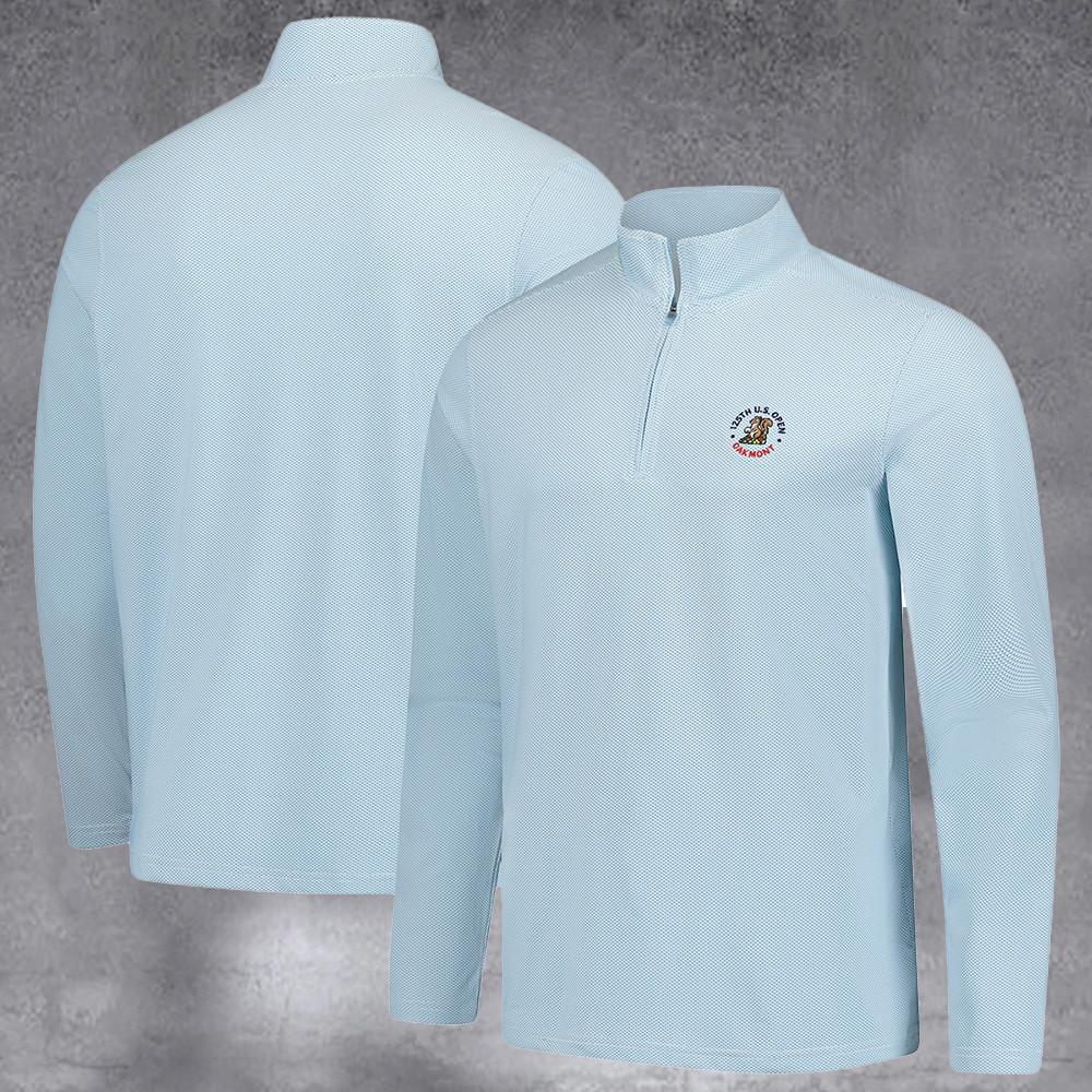 Men's 2025 U.S. Open Powder Blue Pave Quarter Pullover Unique Idea Gifts For Father