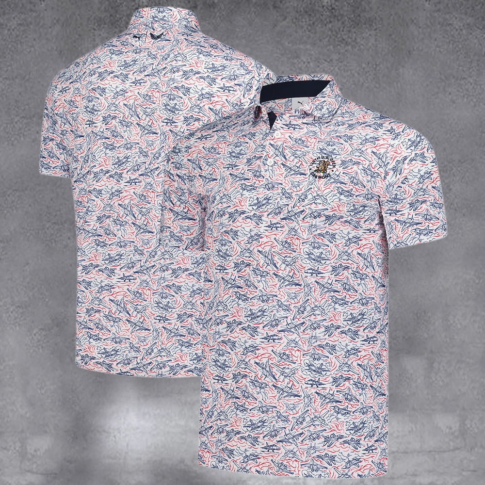 Men's 2025 U.S. Open White Mattr Volition Jet Lines Polo Best Gifts For Friends