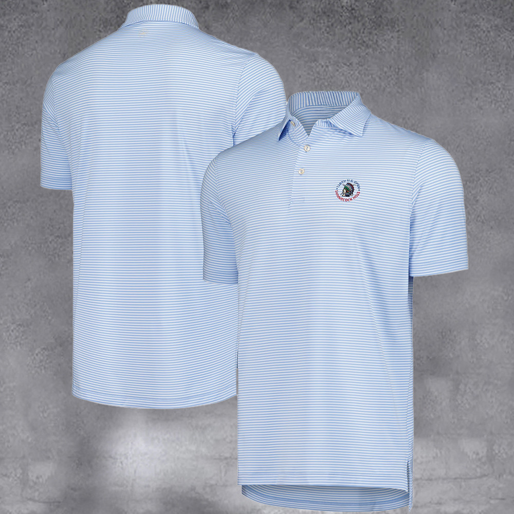 Men's 2026 U.S. Open Peter Millar Blue Hales Performance Polo Gifts For Golf Players