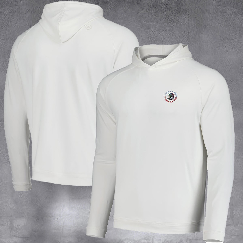 Men's 2026 U.S. Open Peter Millar White Pine Performance Pullover Hoodie Gifts For Golf Enthusiasts