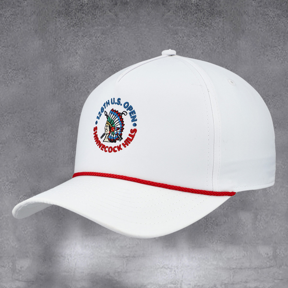 Men's 2026 U.S. Open White The Wrightson Adjustable Rope Embroidered Hat Gifts For Golf Players