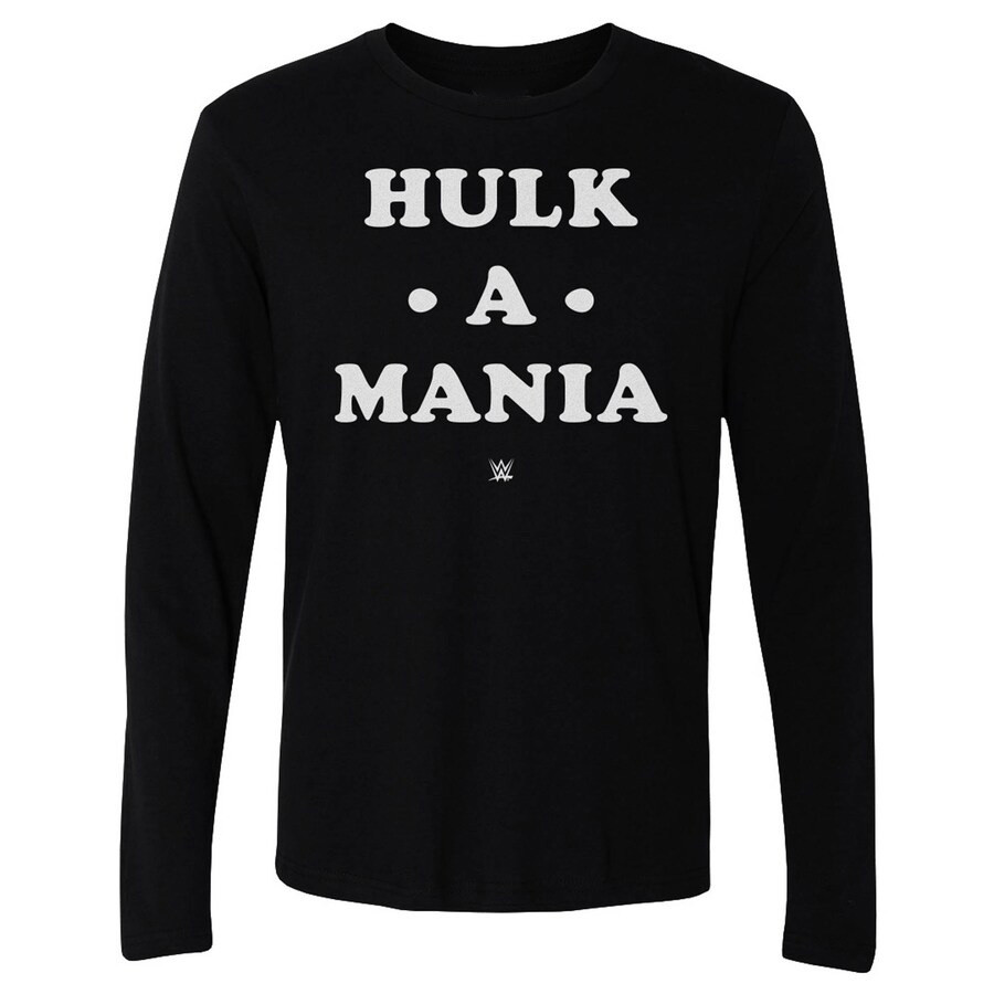 Men's 500 Level Black Hulk Hogan Hulk-a-mania Long Sleeve T-shirt Gift For True Fans