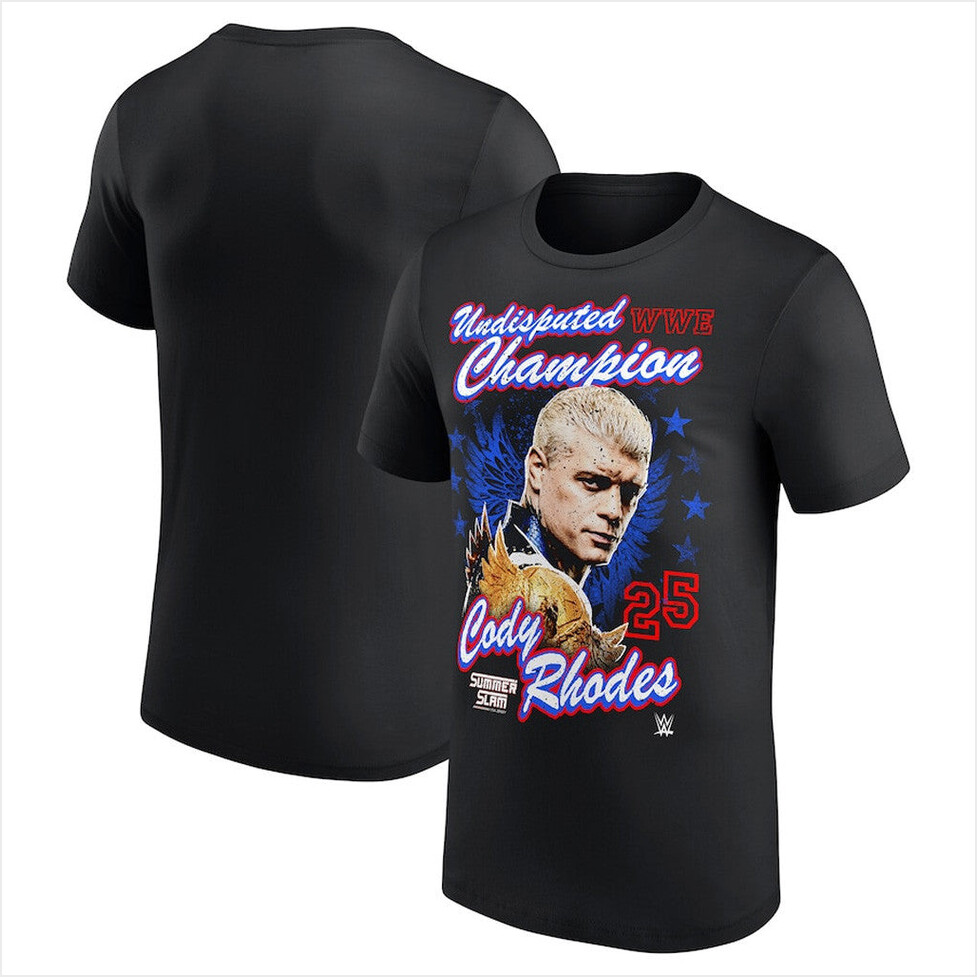 Mens Black Cody Rhodes SummerSlam 2025 Winner T-Shirt Cody Rhodes Merch Gifts For Husband