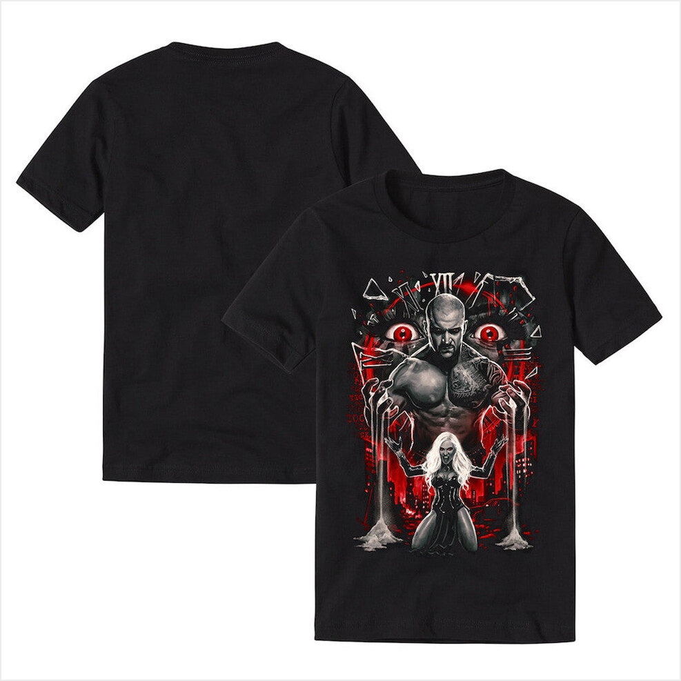 Men's Black Karrion Kross And Scarlett Fall And Pray T-Shirt Karrion Kross Merch Dad Gifts