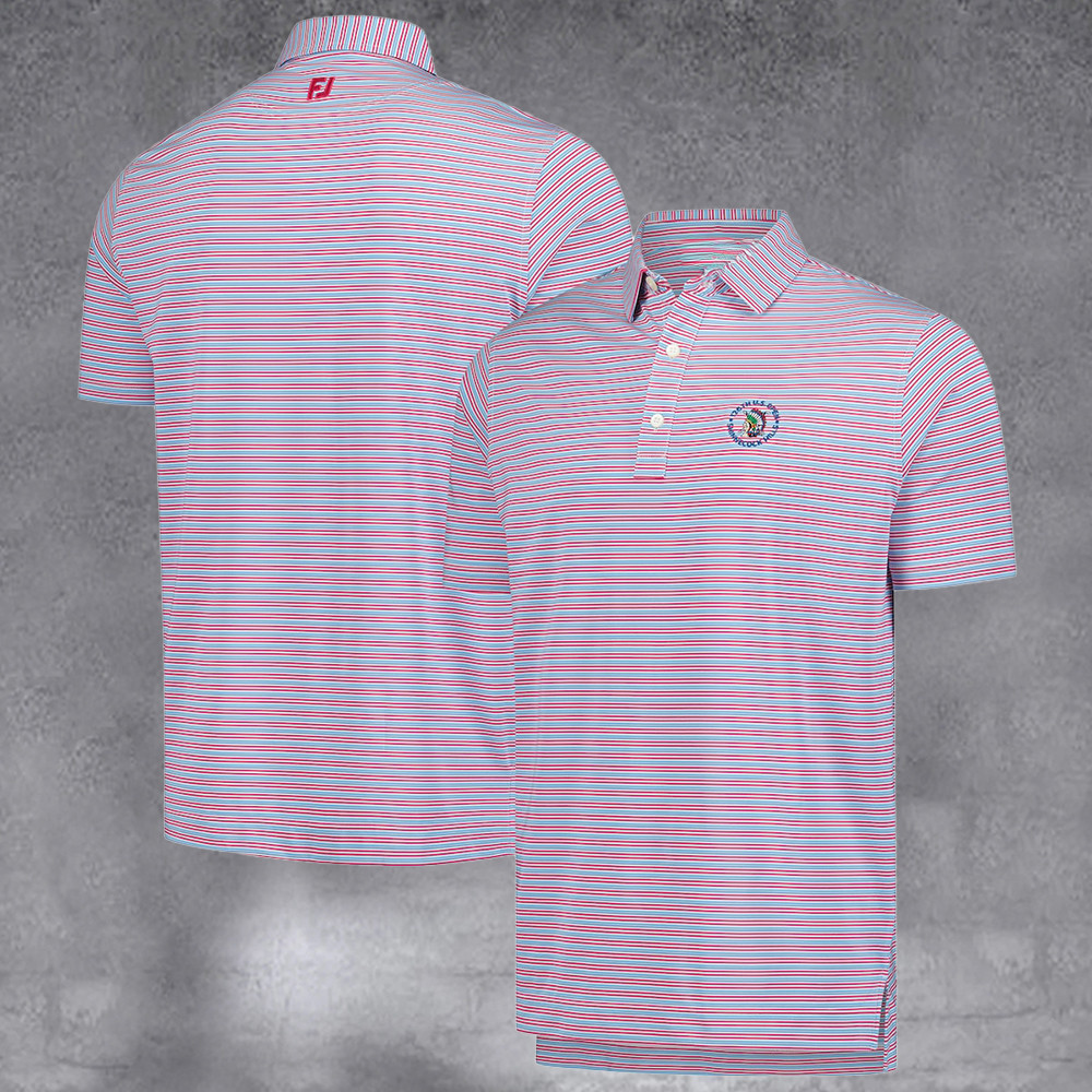 Men's Blue 2026 U.S. Open Multistripe Lisle Prodry Polo Merch Best Gifts For Dad